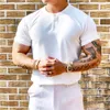 Men's Suits X3280d T-shirt Shirt Casual Mode Effen Kleur Mouwen Hoge Kwaliteit Slim Mannen Fitness Homme Tee