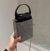 Borsa firmata wan Tote con paillettes Borsa firmata Tote scintillante 25 Borsa nera 6 Diamanti Borsa a tracolla con catena da donna Borsa a tracolla BARN