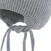 Bérets hiver bébé Bomber chapeau garçons filles chaud en peluche cache-oreilles bonnets Bonnet mignon pompons enfants Ushanka épais bonnet tricoté