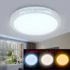 Lights 220V Светодиодный световой люстр для света люстры Crystal 48W Dimmable 3 цветной потолочной лампы 0209