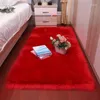 Mattor fyrkantiga mattor mjuk hudvänlig plysch fårskinn sovrum soffa madrass vardagsrum vit