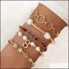 Link Chain Boheemian Gold Tassel armbanden Sets voor vrouwelijke sieraden Hand Braw Bracelet Set Drop Delivery Dhijh