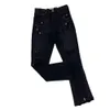 HM577 Мужские джинсы, черные брюки-карго, дизайнерские джинсы, узкие наклейки, легкие, рваные, мотоциклетные, рок-возрождение, бегуны, настоящие религии331T