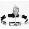 Dispositifs de chasteté conception liée ceinture masculine taille réglable dispositifs en acier inoxydable filet en métal Cage à bite jouets sexuels pour hommes