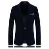 Men's Suits Men Corduroy Blazers Jackets Male Smart Casual Dress High Quality Slim Single-breasted Coats 5XL