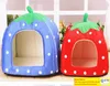 2014 Più Nuovo Sveglio Bello Morbido Super Cool Spugna Fragola Pet Dog Cat House Bed 1 pzlotto