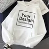 Heren Hoodies Sweatshirts Custom Print Diy Tekst Afbeelding Hoodies Women Custom Hoodie Personaliseerde hoodie drop sweatshirts 230210