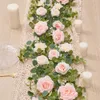 Künstliches Blumengrün, 180 cm, künstliche Blumen, Seidenrose, Schleierkraut, Eukalyptus, Girlande, Ranke, Hängepflanzen, Grennery für Hochzeit, Zuhause, Party, Bogendekoration 230209