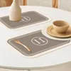 Placemat Waterproof Oil-Proof Thermal Shielded Pad Household Anti-Scald Tea Table Cloth Desktop Protective Pad Dining Table Cushion 30 * 40cm