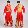 Costume de danse de Festival rouge d'usure de scène pour adultes année vêtements de noël Performance danseuse classique folklorique chinoise