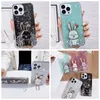 3D Rabbit Standst Stands dla Samsung A04 A14 A54 S22 Ultra Plus A13 M53 M33 A23 A73 A53 A33 A03 Core A13 Bling Glitte