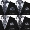 Bow Ties 20 Styles Black Paisley Floral Silk Luxe stropdas klassieke feest trouwbladen set en zakdoeken manchetknopen 8,5 cm