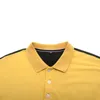 Męskie polo zwykłe koszulę polo mężczyzn Summer Stritching Shorts Sleeve Ubrania biznesowe luksusowe tee bawełna my663