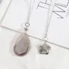 Pendant Necklaces Big Waterdrop Natural Stone Flower Shell Necklace For Women Wholesale