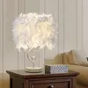 Table Lamps Bedroom Living Room Lamp Children's Led Lighting Feather Heart Wing Crystal Bedside Desk Baby Decor