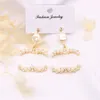 18K GOUD VOOR GOLD 925 SILVERESPULTERS Letters Stud Drop Dange Earring Crystal Womens Pearl Wedding Party JewelleryAccessories Luxu2512443