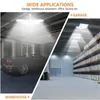 Lampade a sospensione Moderne luci da garage a LED da 38 W Lampadina E27 pieghevole 4 pale del ventilatore regolabili Illuminazione a soffitto deformabile per officina