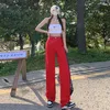 Women's Jeans Candy Color Wide Leg Denim Trousers Women Korean Fashion High Waist Straight Y2k Streetwear Autumn Lady Casual Baggy