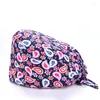 Berets Fashion Floral Animal Cartoon Print Beanie Men Women Bunch Hair Work Hat Operating Room Kitchen Dustproof Anti-Greasy Cap