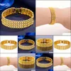 Braccialetti d'oro per gioielli da uomo Atmosfera Catena Bracciale classico placcato 24K Consegna a goccia da uomo Dhp0W