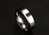 Anneaux De Mariage EAMIOR Simple À La Mode En Acier De Tungstène Hommes Anneau Bijoux Accessoire De Fiançailles Poli Belle Bande Pour Les Couples Amoureux