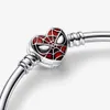 Braccialetti con ciondoli a forma di ragno d'argento, gioielli firmati fai-da-te in forma con braccialetti per orecchini per amanti del braccialetto in stile Pandora