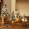 Christmas Decorations 2023 Tree Decoration Home Desktop Ornament Xmas For Mall Window Snow Fir Decor Mini