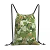 Shopping Bags Foldable String Backpack For Gym Outdoor Skull Camouflage Pattern Running Travel School Eco Friendly Bag