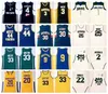 Jerseys de basquete da High School 2018 Allen Iverson 4 Jason Williams 33 Bill Walton Dwyane Wade 3 milhas Bridges 22 Ben Simmons Jerry West