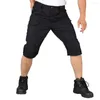 Männer Shorts Männer Multi Taschen Mittlere Taille Hosen Einfarbig Reißverschluss Sommer Casual Gerade Cargo Streetwear