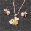 Pendant Necklaces Jewelry Set Chain Kids Women Cartoon Necklace Earring Sets For Girls Party Yydhhome Drop Delivery Pendants Dhzrt