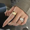 Hart liefde ringen voor vrouwen mannen gepersonaliseerde verloving sieraden goud kleur roestvrijstalen ringliefhebber trouwen bruiloft cadeau