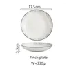 Plattor Nordic Ins Style White Rishes Set Ceramic Table Seary Rice Salad Noodles Bowl 1st för Drop