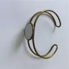Bangle Retro Vintage Bangles for Sublimation Simple Double Line Bracelets Jewelry Women Consumable Diy Material 20MM