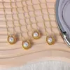 Pendant Necklaces U-shaped Pearl Necklace For Women Stainless Steel Sexy Clavicle Chain Europe And America Fashion Girls Party Jewelry