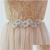 Wedding Sashes Flower Crystal Belts voor jurken en bruidsaccessoire drop levering Party Events Accessoires DHFCW