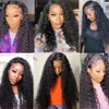 Lace Wigs Deep Wave HD Front Transparent al 180 200 Pour Femmes Cheveux Humains 30 Pouces Jarin 230210