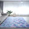 Mattor Nordiska tie-dye matta sängplats sovrum plysch filt vardagsrum fluffig varm golvmatta mjuk rektangel stor matta heminredning