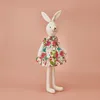 40 cm Stoffmaterial, gefüllter Hase, weißes Kaninchen in einem Blumenkleid, Festival-Geschenk, Kinderspielzeug, Heimdekoration