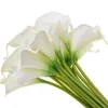 Fleurs décoratives 20 pièces de lys Calla artificielles, faux Bouquet en PU, toucher réel, pour mariage, décoration de maison