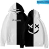 Men's Hoodies 2023 Men Smile Print Headwear Hoodie Pullovers Hip Streetwear Male Casual Fashion Loose Style Patchwork