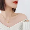 Pendant Necklaces U-shaped Pearl Necklace For Women Stainless Steel Sexy Clavicle Chain Europe And America Fashion Girls Party Jewelry