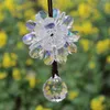 Interior Decorations Car Pendant Ornaments Handmade Crystal Ball Peony Flower Decorative Shine