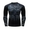 T-shirts pour hommes 2023 Usine personnalisée Haut à manches longues Sublimé Imprimé MMA BBJ Rash Guard Noir Imprimer O Cou Respirant Tops confortables