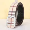 Luxury Men Women Designer Belts Solid Color Double-sided Printed Fashion Denim Pants Belt Width 35mm Letter B Smooth Buckle Belt