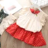 Sets Baby Girls Clothing Set Cotton Clothes Suit Shirt Skirt Backless Top pieces outfits Little Girl Outfits Cute Christmas Wear
