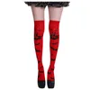 Women Socks 1PC Halloween Print Stockings Carnival Scary Castle Bat lår Hög kvinna Girls Stocking Over Kne Fancy Socks#40