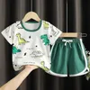 Merk peuter kinderkleding pak casual katoen unisex tshirts shorts pc's nieuwe zomermode kinderkleding sets