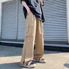 Pantaloni da uomo Pantaloni cargo in cotone da uomo Pantaloni casual dritti stile Harajuku per uomo Pantaloni con tasche larghe e larghe 230211