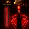 Lumières de vélo Cycle Intelligent vélo intelligent feu arrière cyclisme feu arrière IPX5 étanche USB Charge lampe à LED accessoires